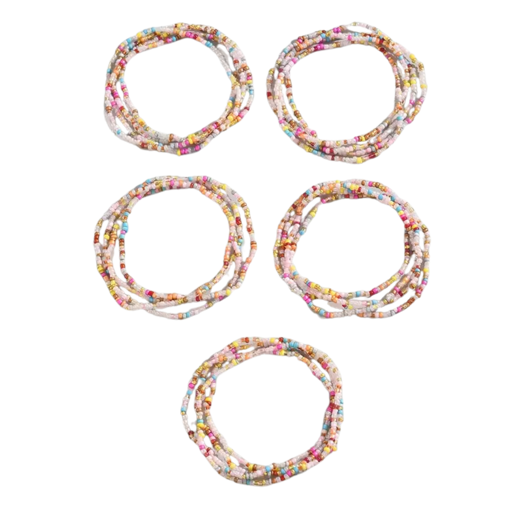 5 Piece Boho Bead Bracelet