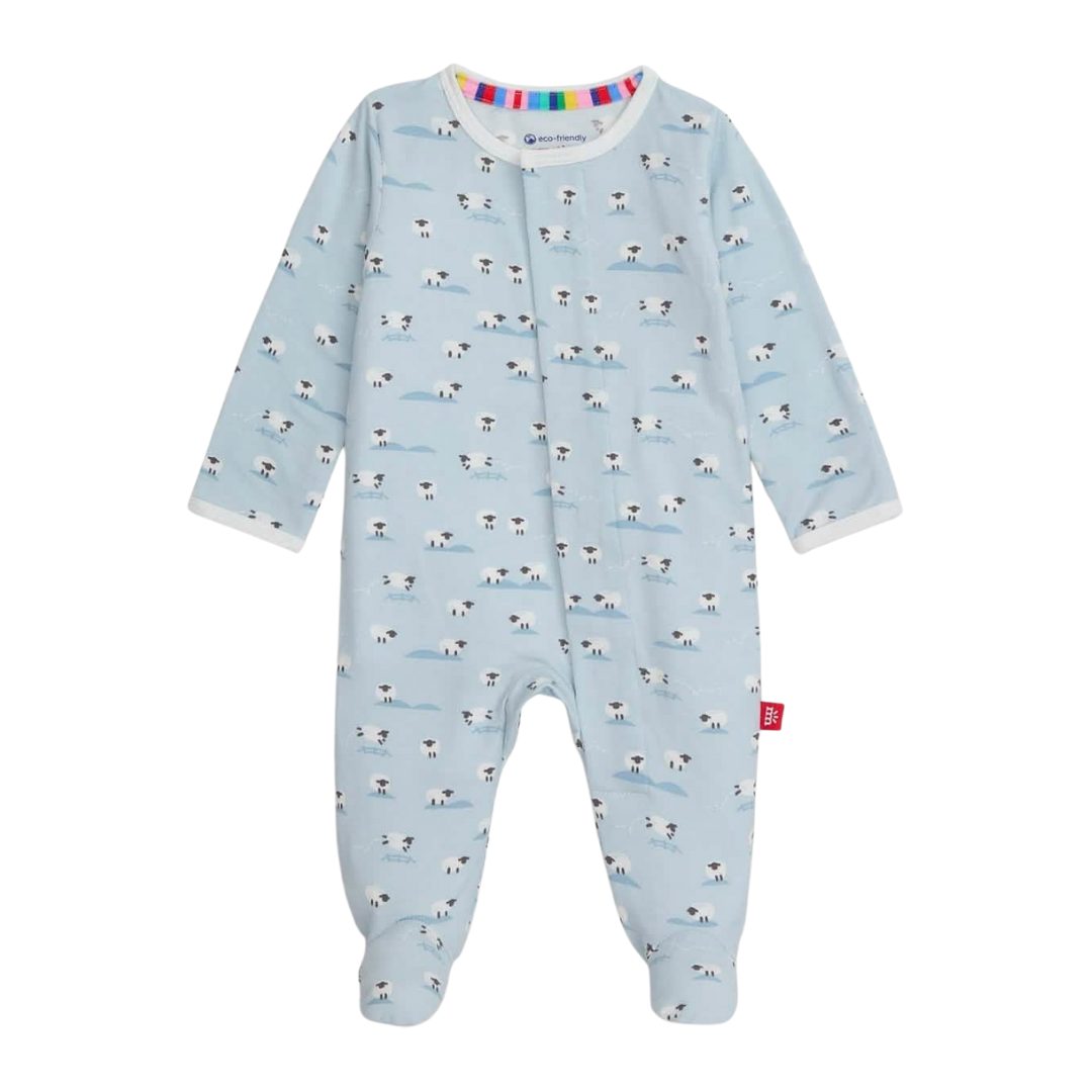 Magnetic Me Baa Baa Baby Blue Modal Footie