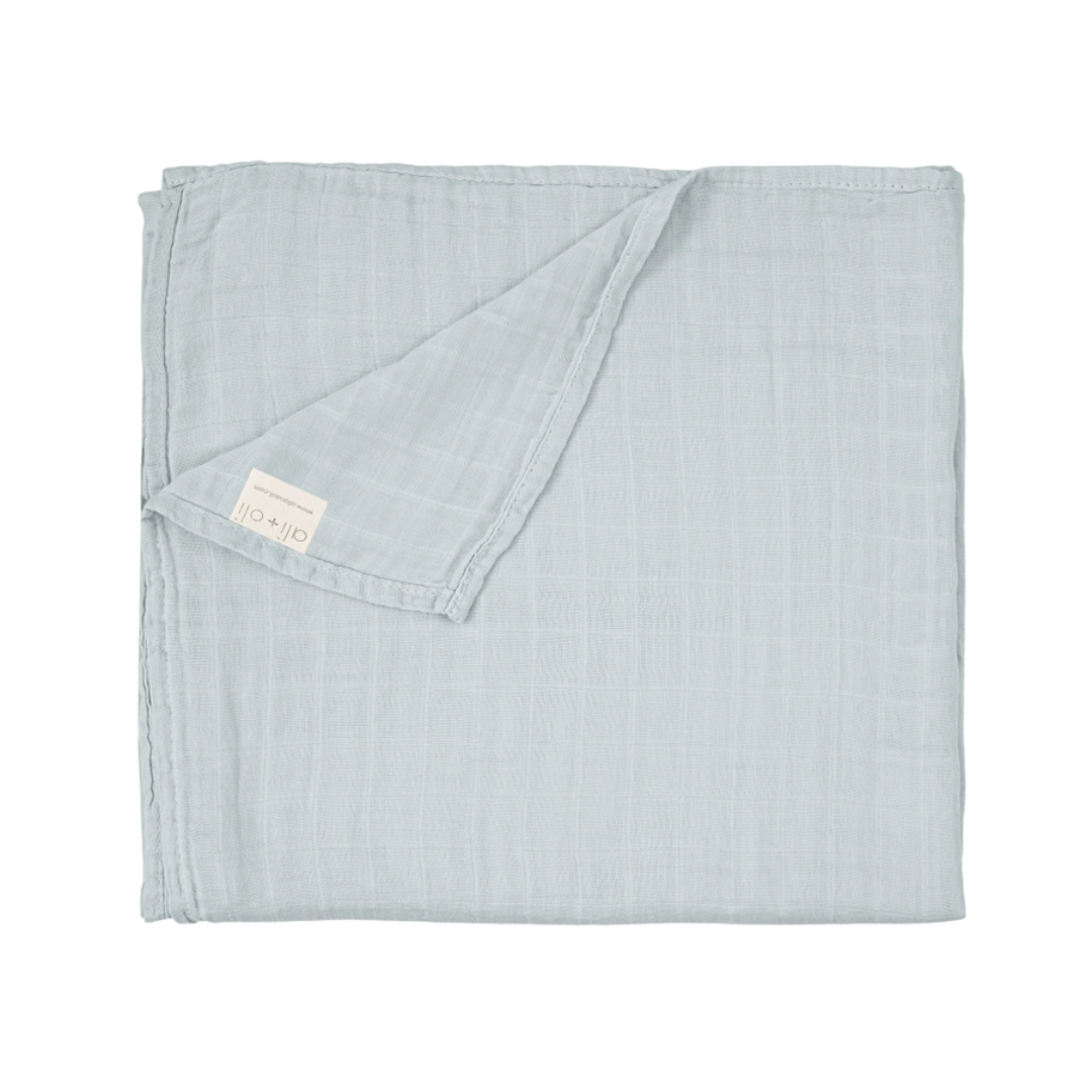 Misty Sky Bamboo Muslin Swaddle Blanket