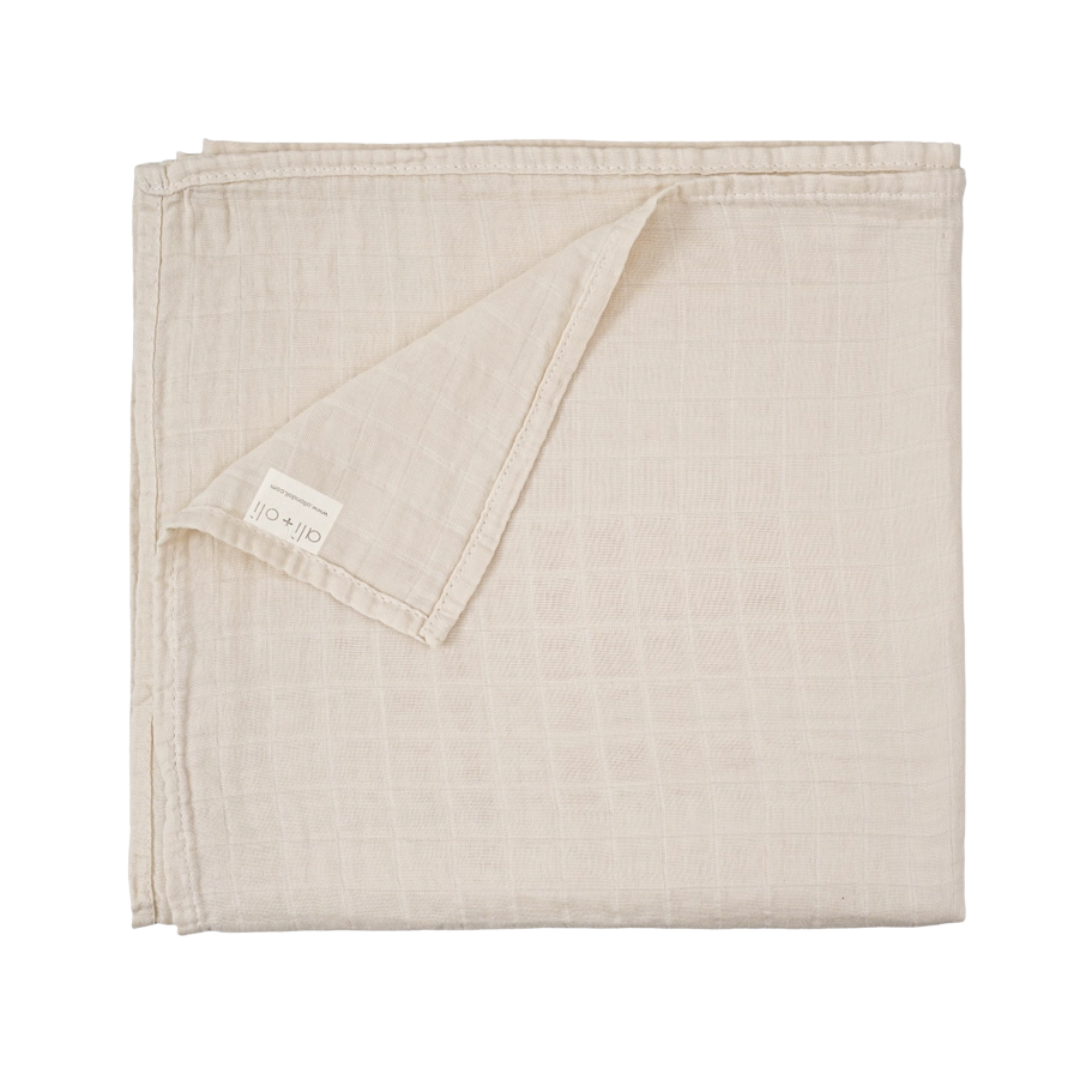 Vanilla Cream Bamboo Muslin Swaddle Blanket