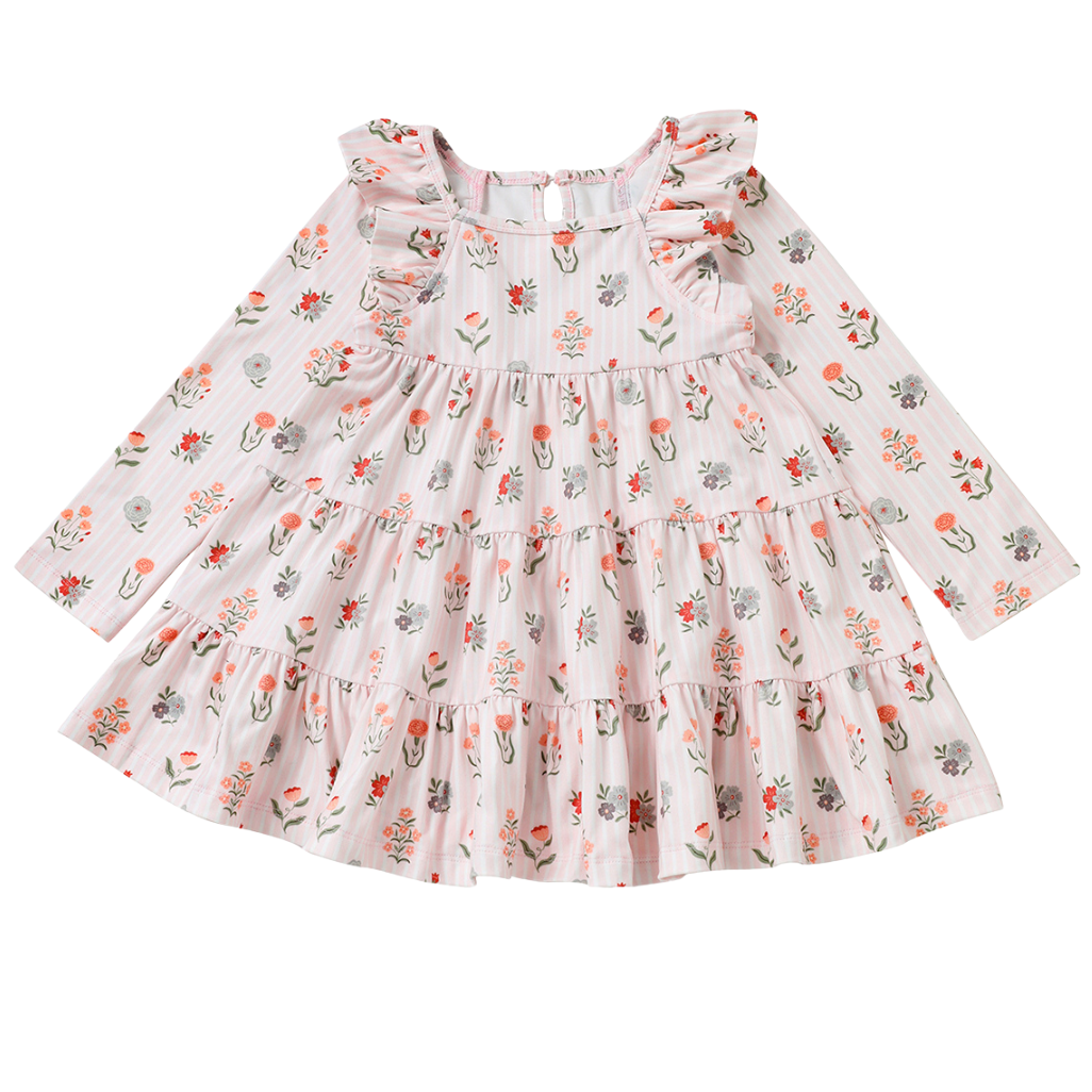 Amelia Rose Ruffle Sleeve Dress