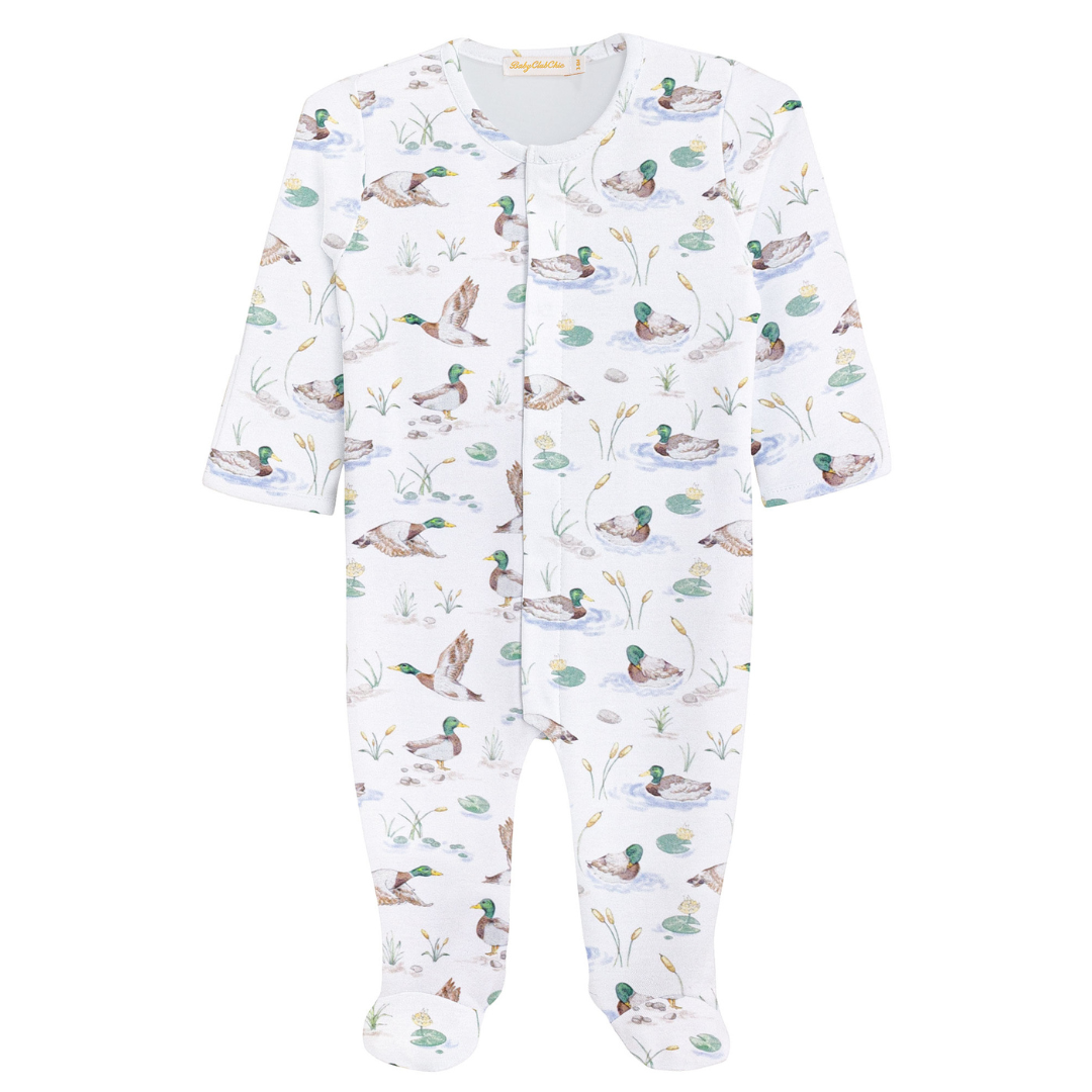 Mallard Ducks Printed Pima Footie