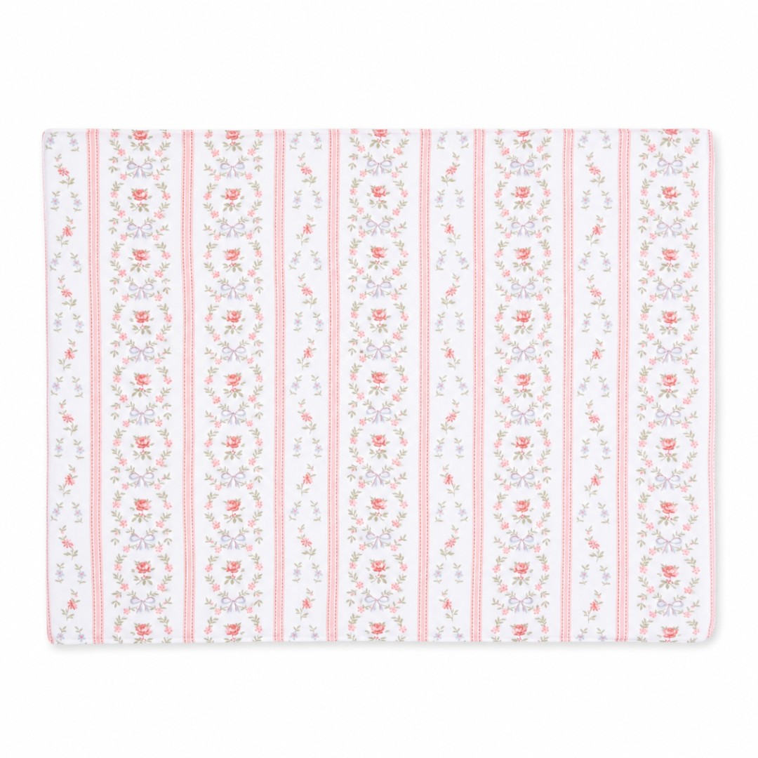 Marnie Rosebud Stripe Bamboo Swaddle Blanket