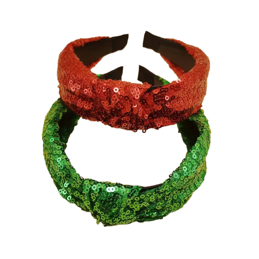 Christmas Sequin Knot Headband