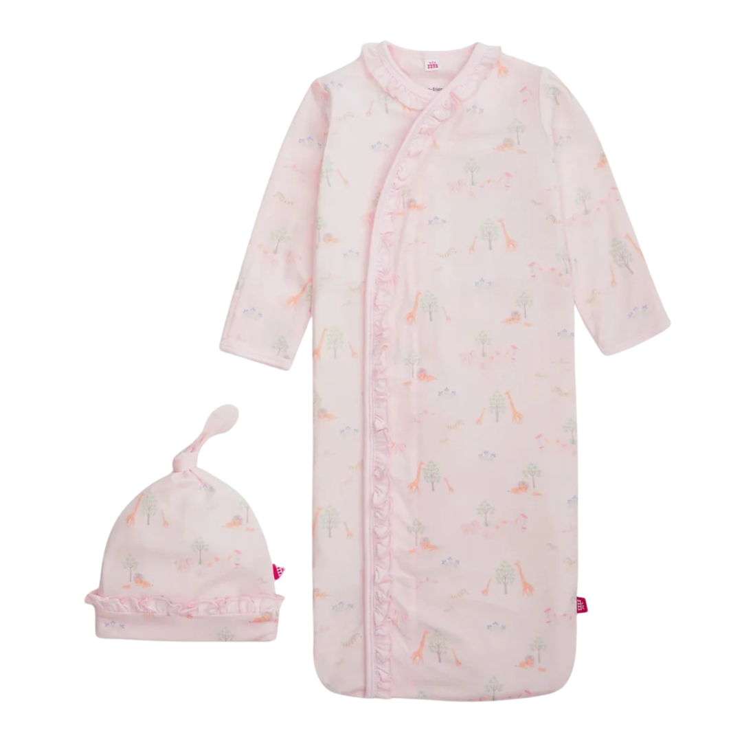 Serene Safari Pink Modal Gown + Hat