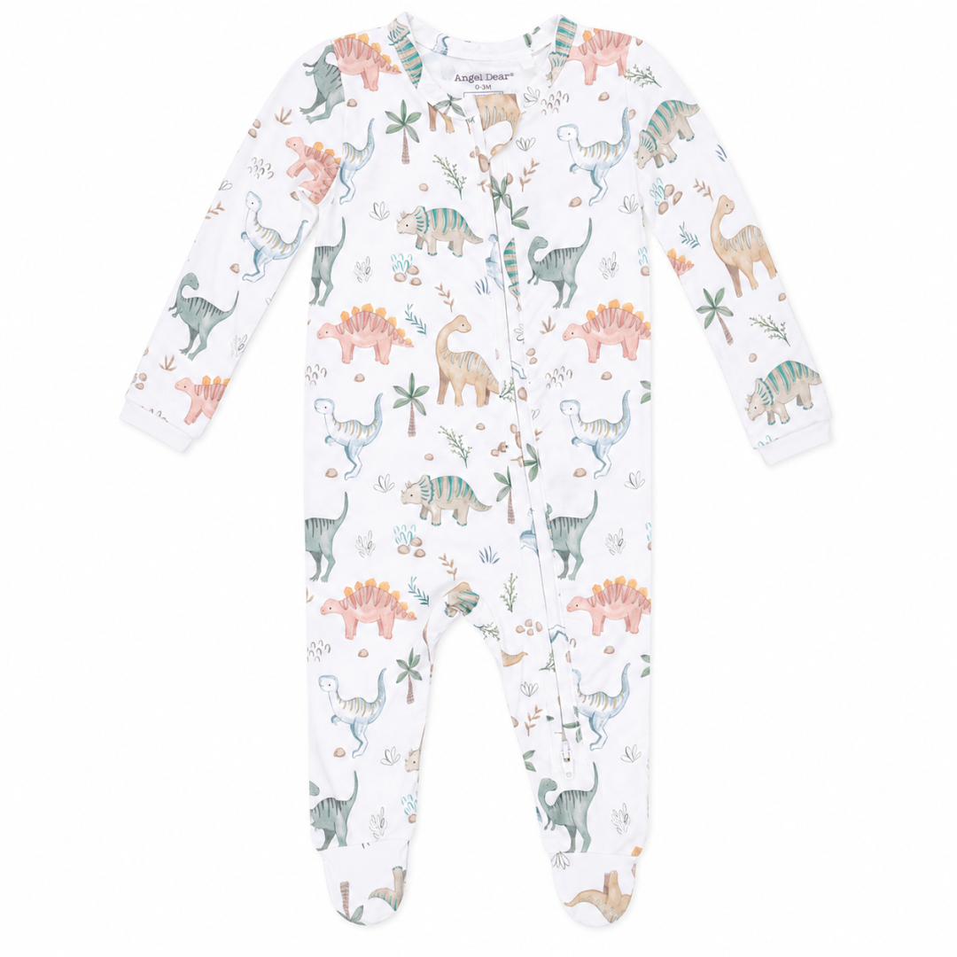 Sweet Baby Dino Two Way Zipper Footie