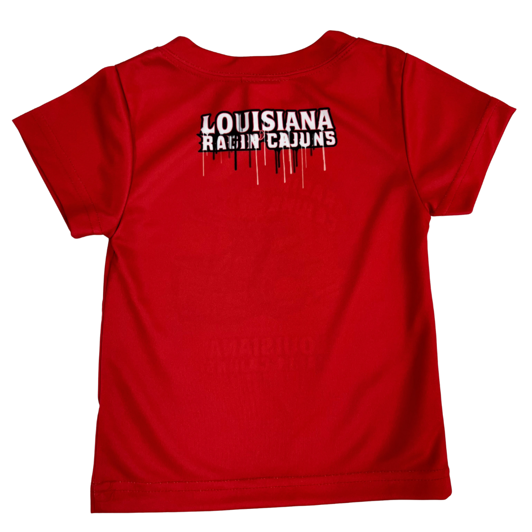 University of Louisiana Dripping Helmet Performance Tee