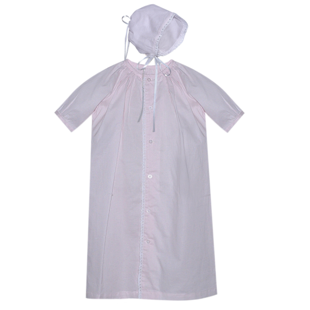 Christian Lace Daygown & Bonnet Set