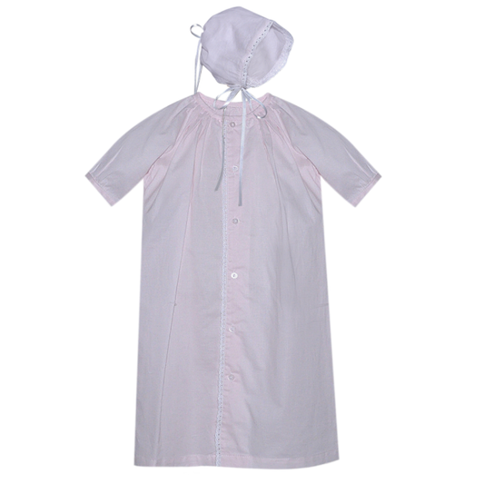 Christian Lace Daygown & Bonnet Set