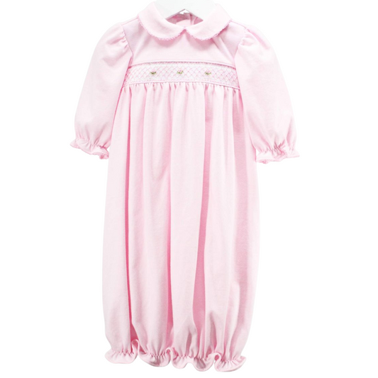 Pink & White Geometric Claire Gown