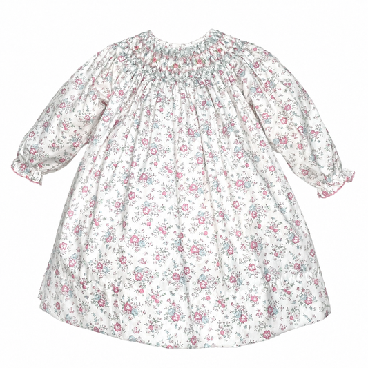 Vintage Rosebud L/S Smocked Bishop Dress