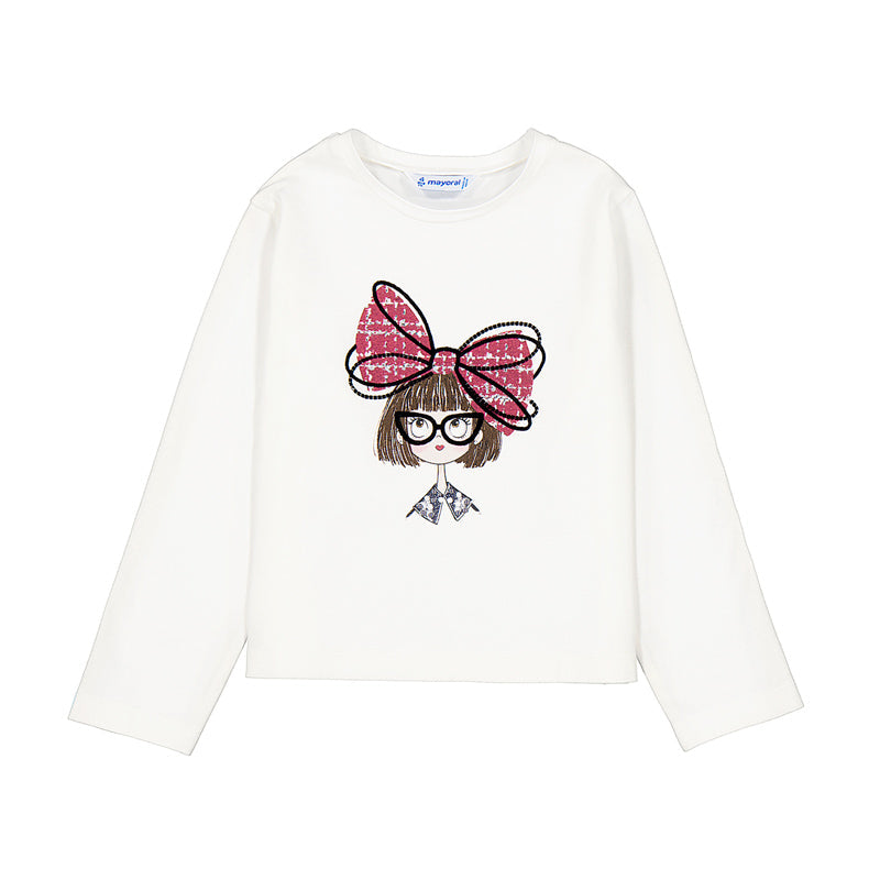 Sparkle Bow L/S Graphic Tee