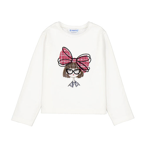 Sparkle Bow L/S Graphic Tee