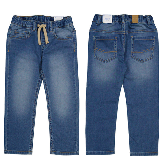 Boys’ Medium Wash Denim Jogger Jeans