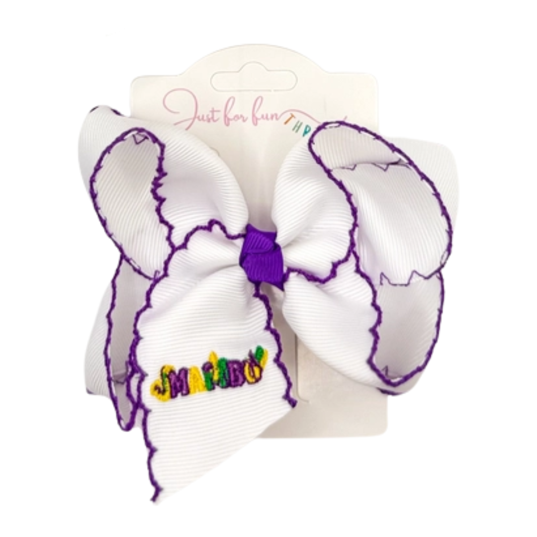Mambo Embroidered Hair Bows