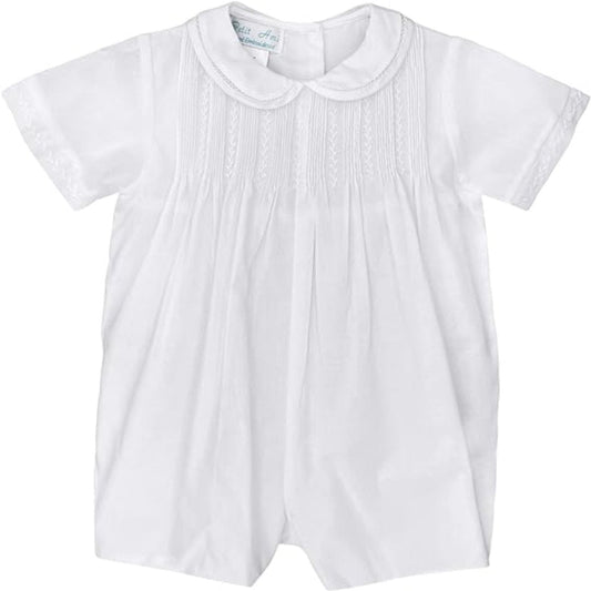 Pintuck and Featherstitch Boy Romper