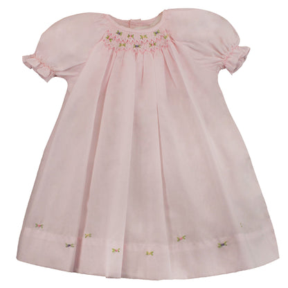 Basic Smocked Dress with Hemline Roses
