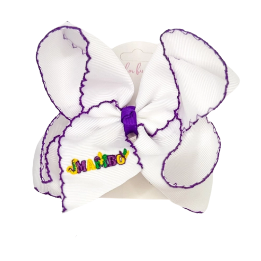 Mambo Embroidered Hair Bows