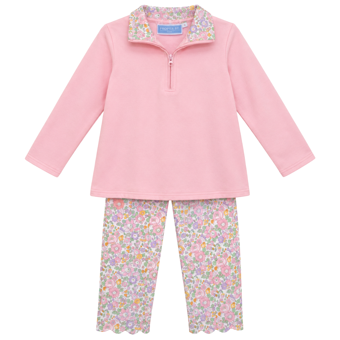 Autumn Blooms Quarter Zip Pullover Set
