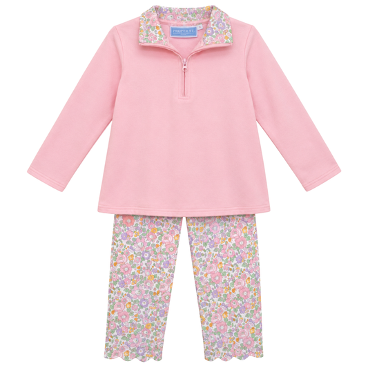Autumn Blooms Quarter Zip Pullover Set