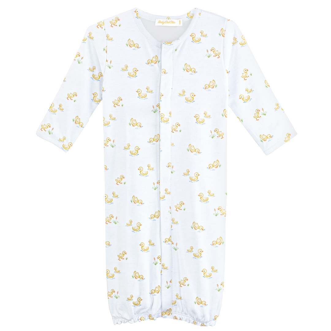 Baby Duckies Printed Pima Converter Gown