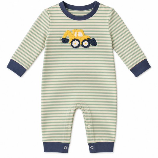 Backhoe Applique Romper