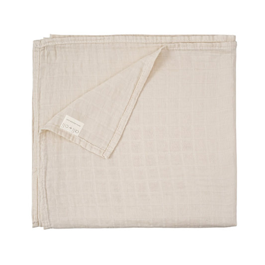 Vanilla Cream Bamboo Muslin Swaddle Blanket