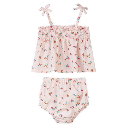 Bianca Gingham Floral Pink Two Piece