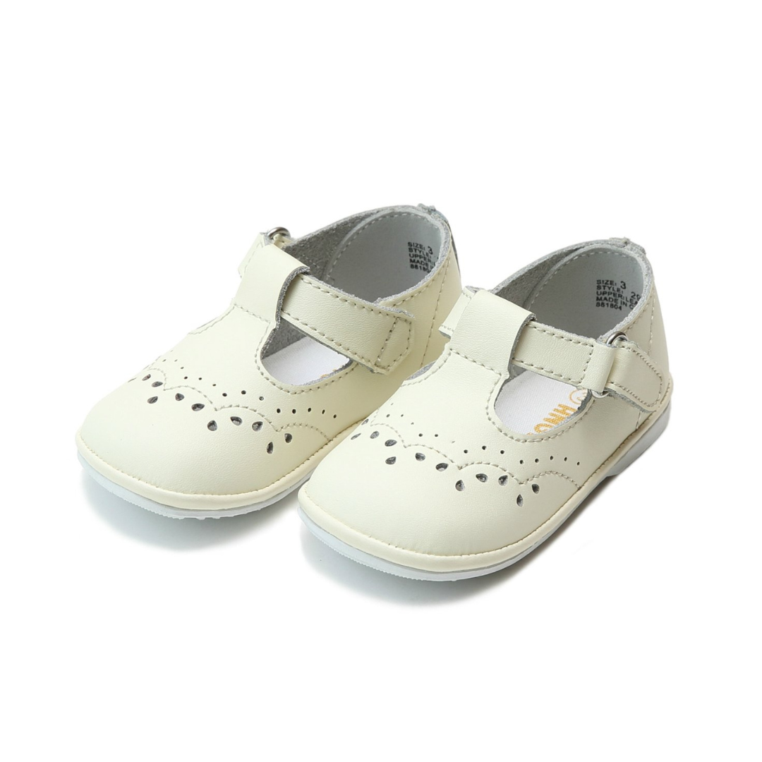 Birdie Leather T-Strap Stitched Mary Jane