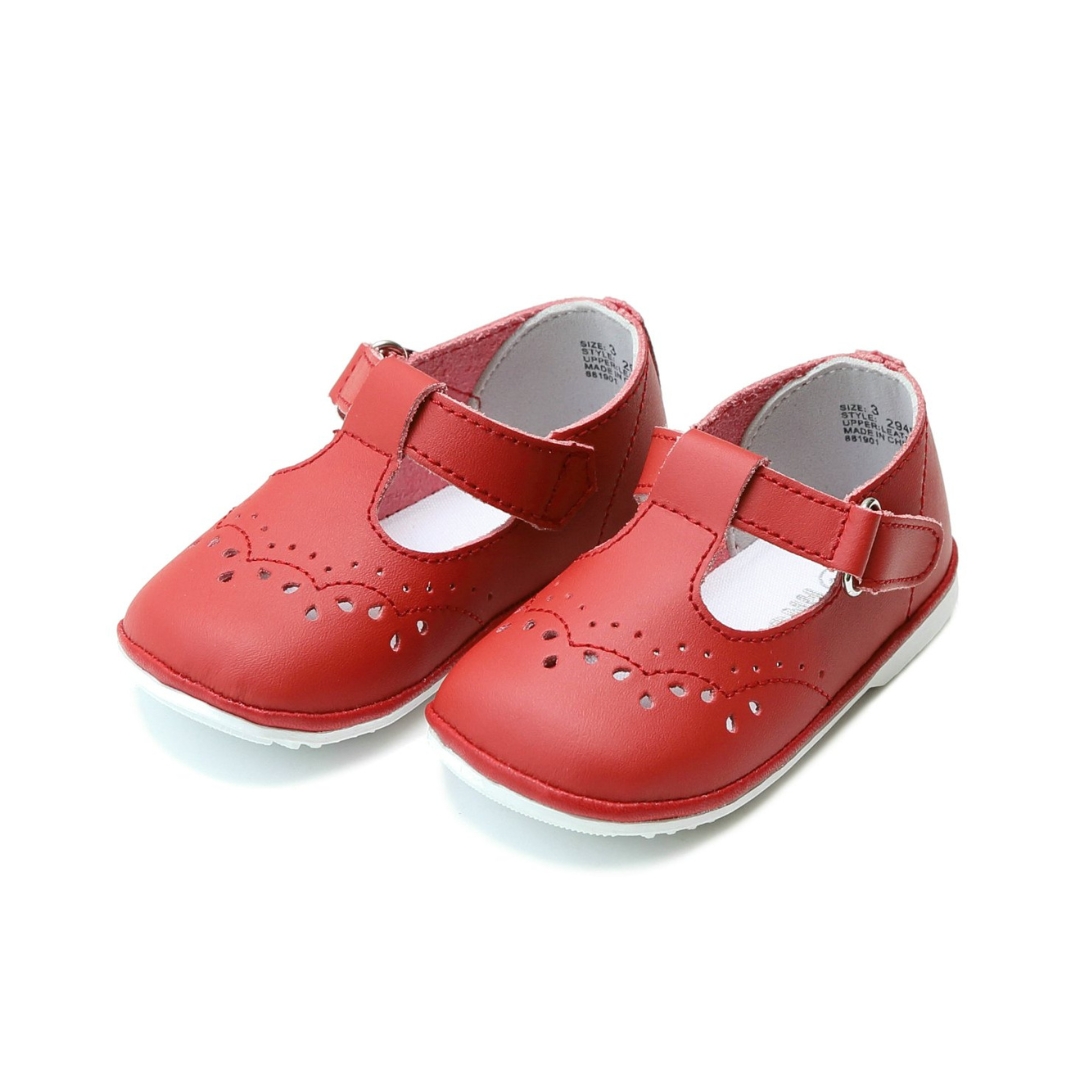 Birdie Leather T-Strap Stitched Mary Jane