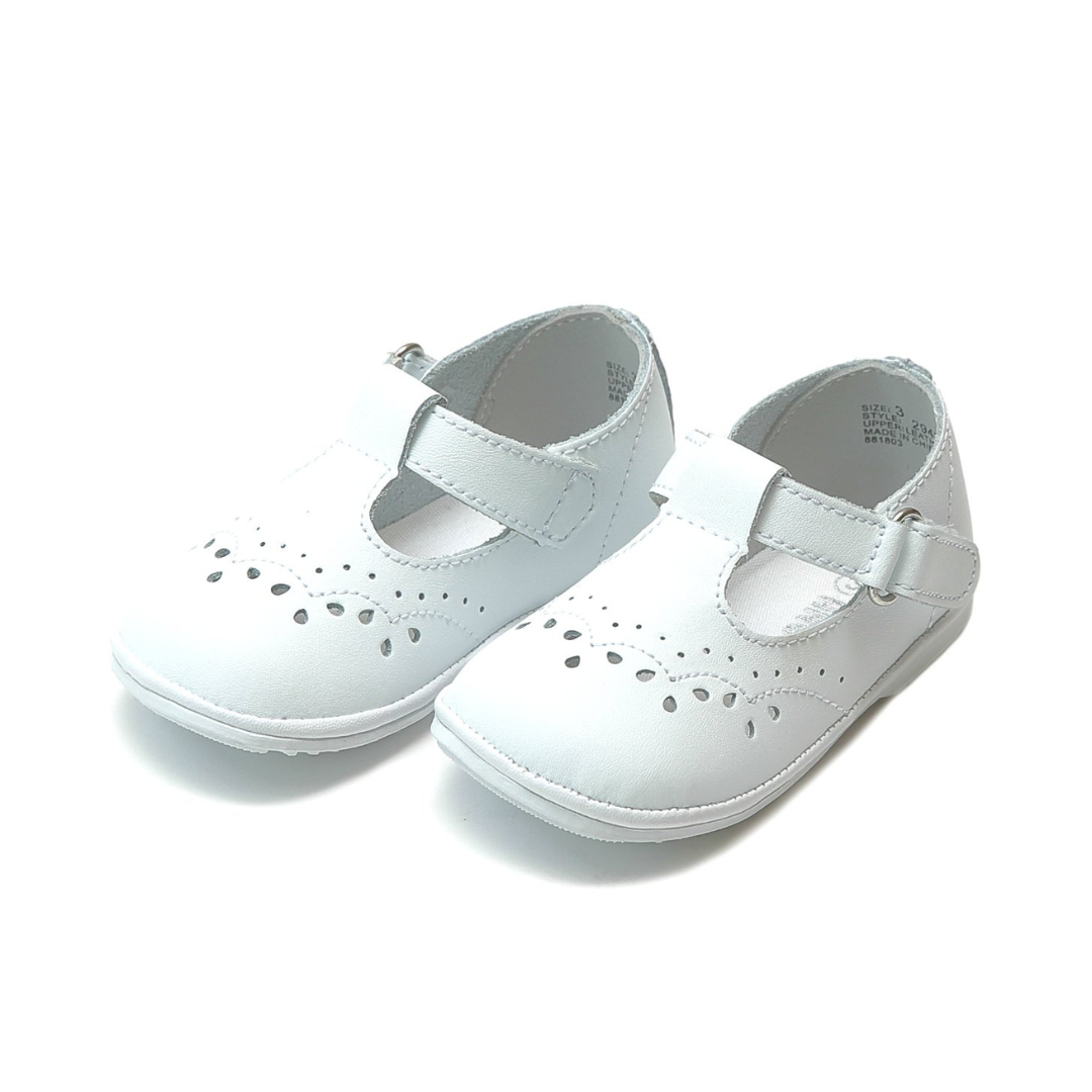 Birdie Leather T-Strap Stitched Mary Jane