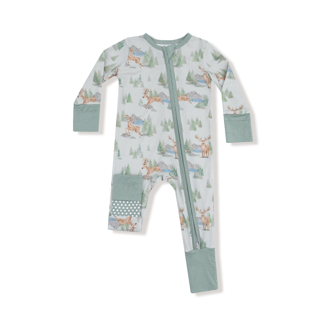 Buck Deer - 2 Way Zipper Bamboo Romper