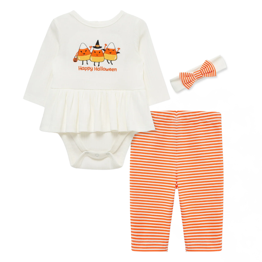 Candy Corn L/S Bodysuit Set