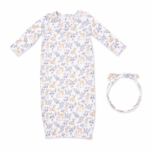 Floral Deer Kimono Gown & Headband