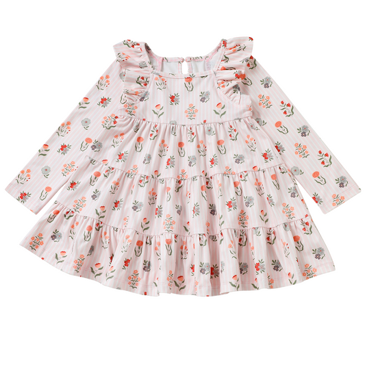 Amelia Rose Ruffle Sleeve Dress