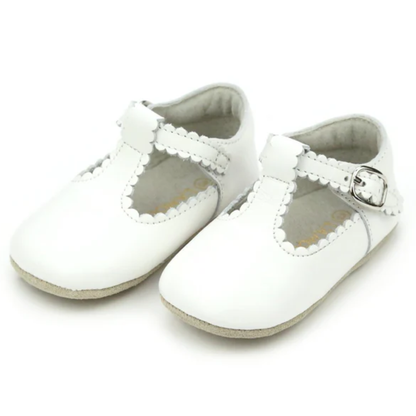 Elodie Scalloped T-Bar Crib Shoe