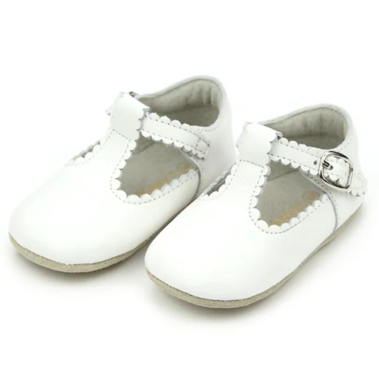 Elodie Scalloped T-Bar Crib Shoe
