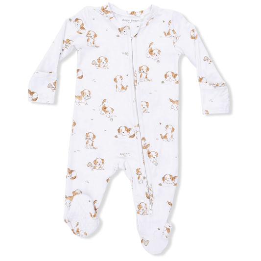 Explorer Puppy 2-Way Bamboo Zipper Footie