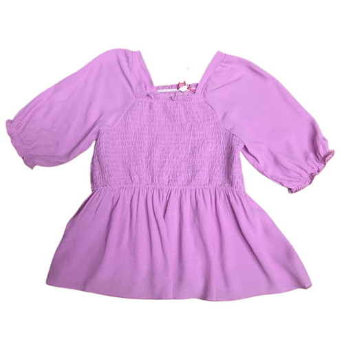 Girls Smocked Peplum Top