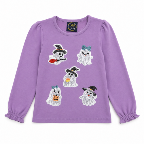 Sparkle Ghost Applique L/S T-shirt