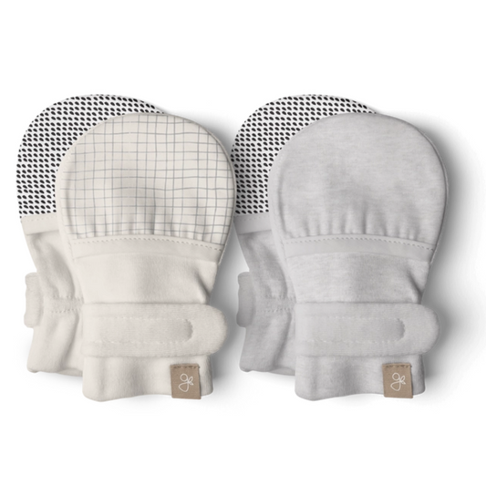 Goumi Mitts 2-Pack 0-3m - Storm Gray and Gridlock