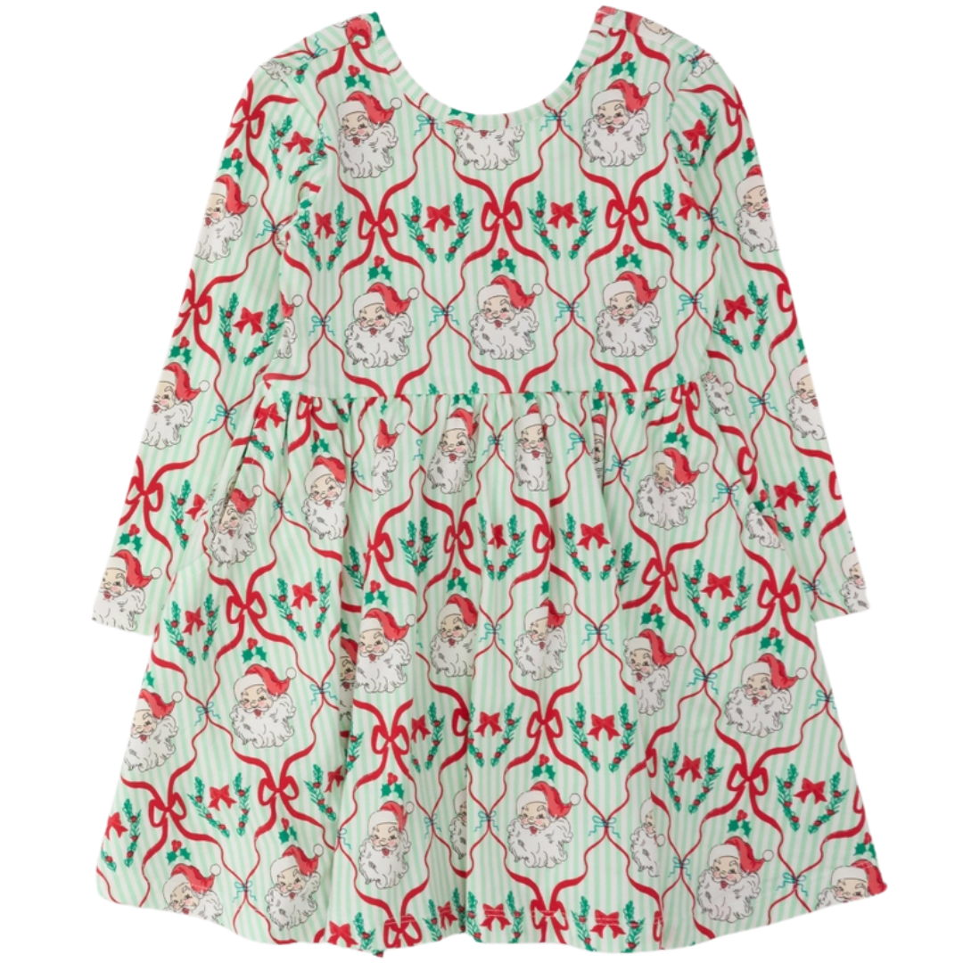 Dear Santa Stripe L/S Twirl Dress