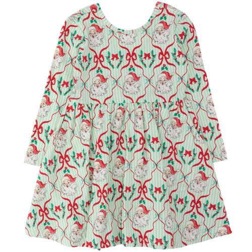 Dear Santa Stripe L/S Twirl Dress