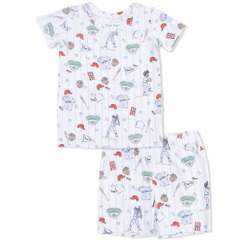 Home Run Baseball Bamboo Loungewear Short Set