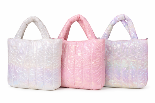 Quilted Iridescent Tote Bag
