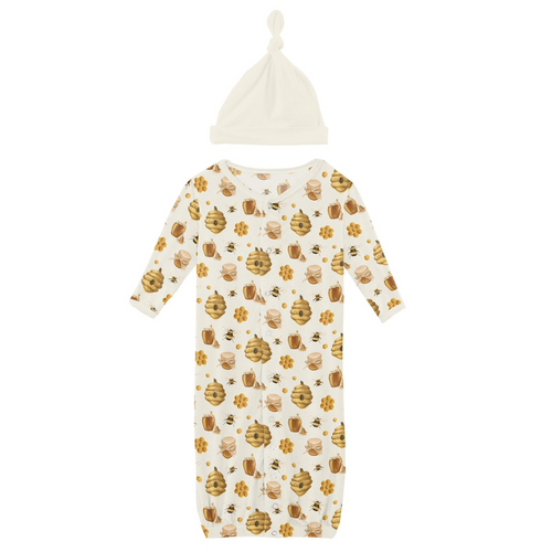 Natural Bees & Honey Gown Converter + Hat