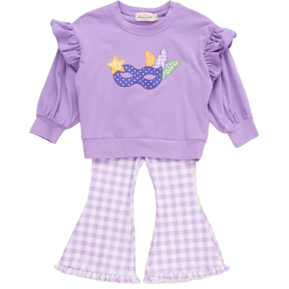 Masked Magic Ruffle Bell Bottom Set