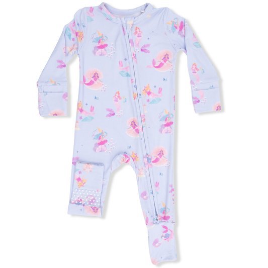 Mermaid Princesses-2 Way Zipper Bamboo Romper