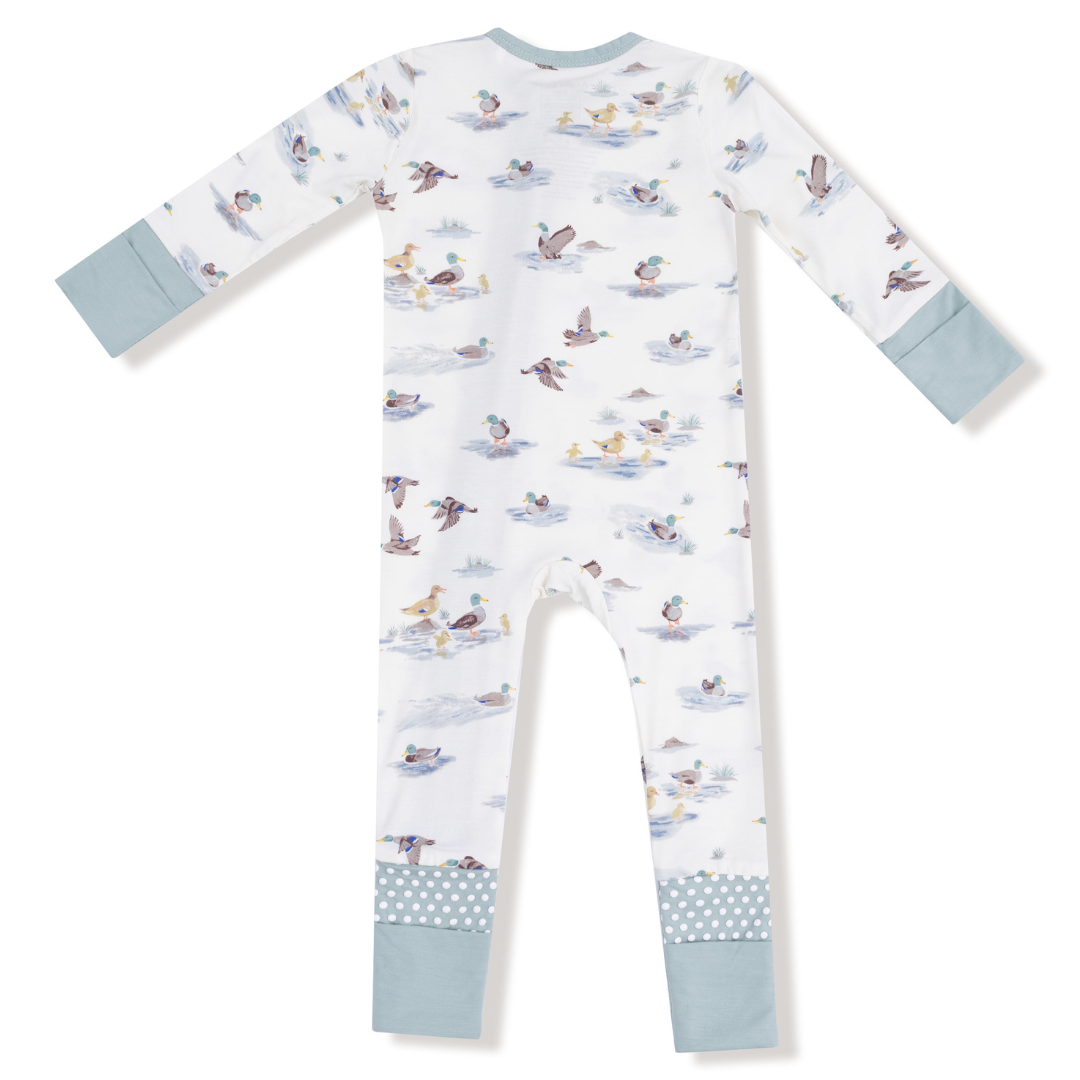 Migrating Mallards - 2 Way Zipper Bamboo Romper