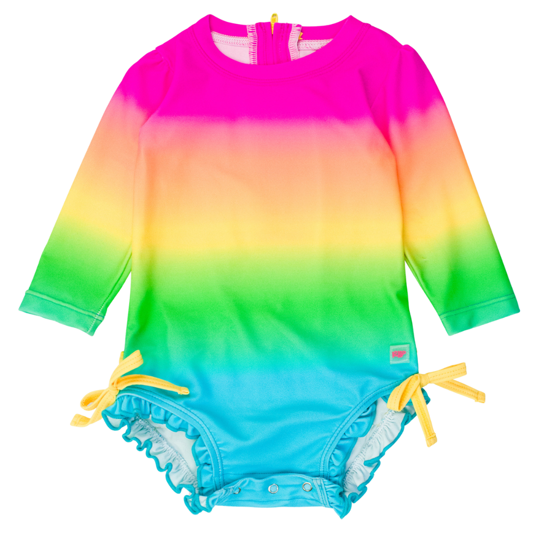 Neon Sunset One Piece Rash Guard